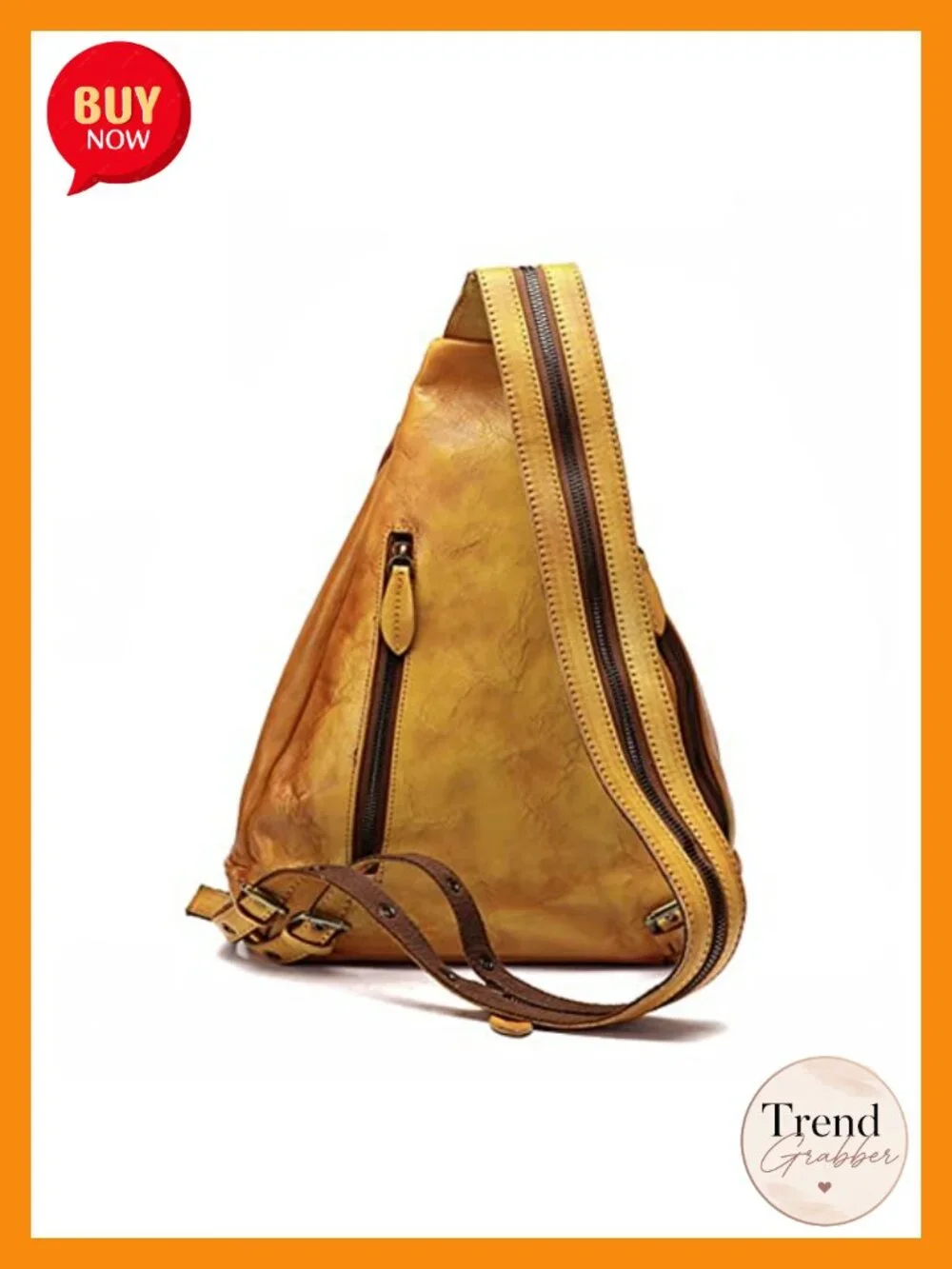 Genuine Leather Sling Bag Vintage Handmade Crossbody Backpack Daypack Satchel